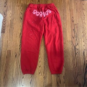 Red 555 Sp5der Sweatpants